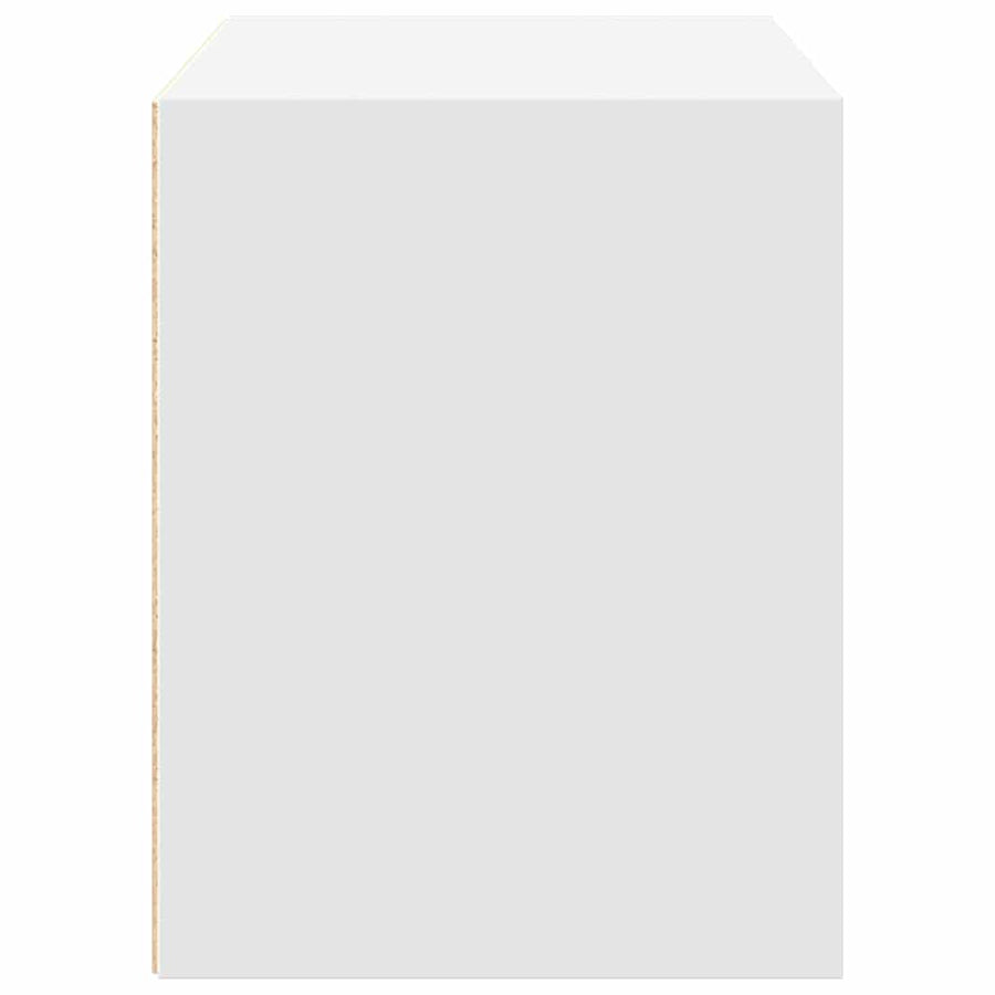 Kast met 2 lades 60x31x40 cm bewerkt hout wit