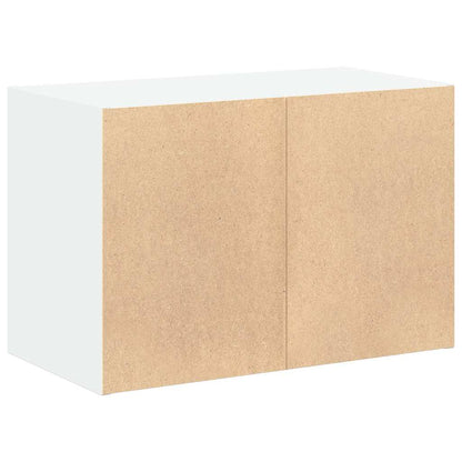 Kast met 2 lades 60x31x40 cm bewerkt hout wit
