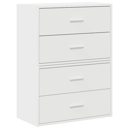 Kasten met 2 lades 2 st 60x31x40 cm bewerkt hout wit