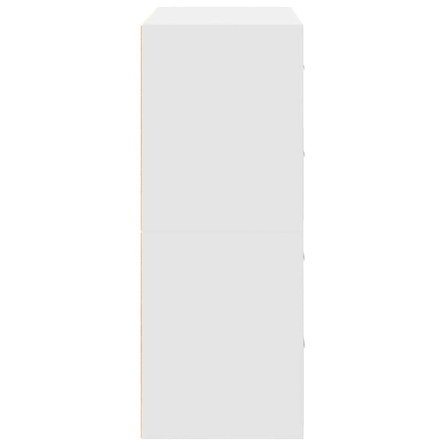 Kasten met 2 lades 2 st 60x31x40 cm bewerkt hout wit