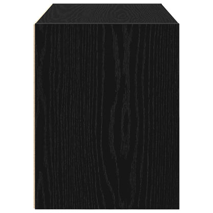 Kast met 2 lades 60x31x40 cm bewerkt hout zwart eikenkleurig