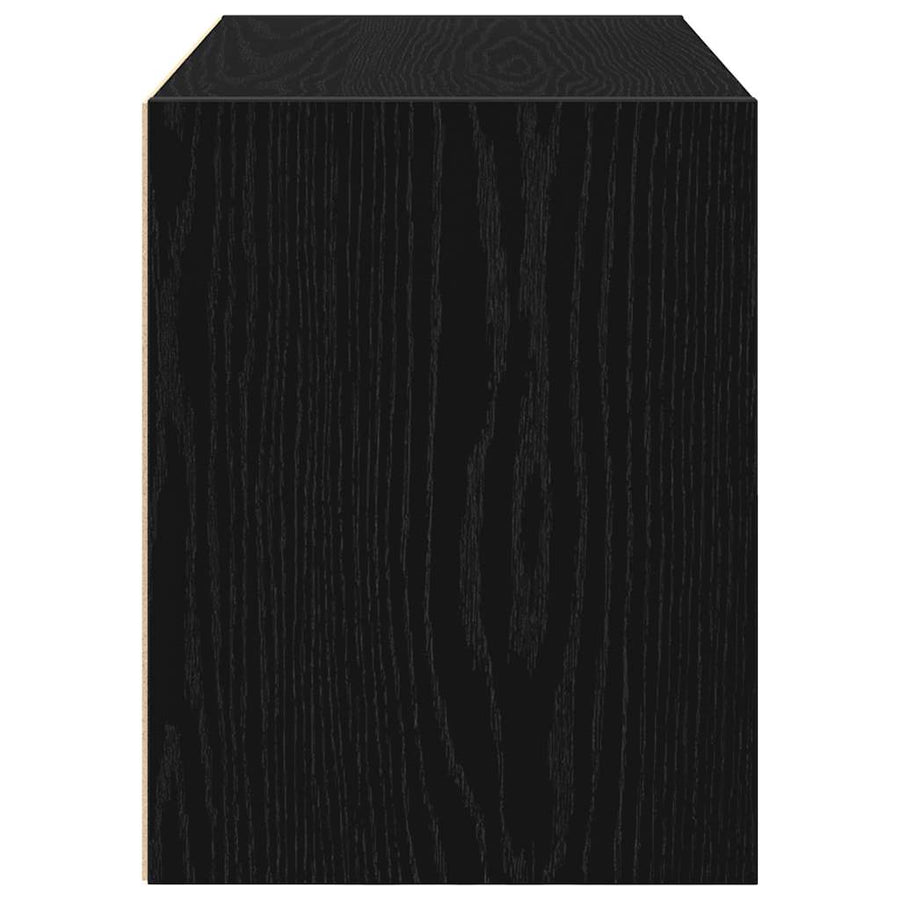 Kast met 2 lades 60x31x40 cm bewerkt hout zwart eikenkleurig