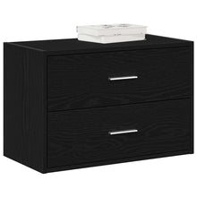 Kast met 2 lades 60x31x40 cm bewerkt hout zwart eikenkleurig