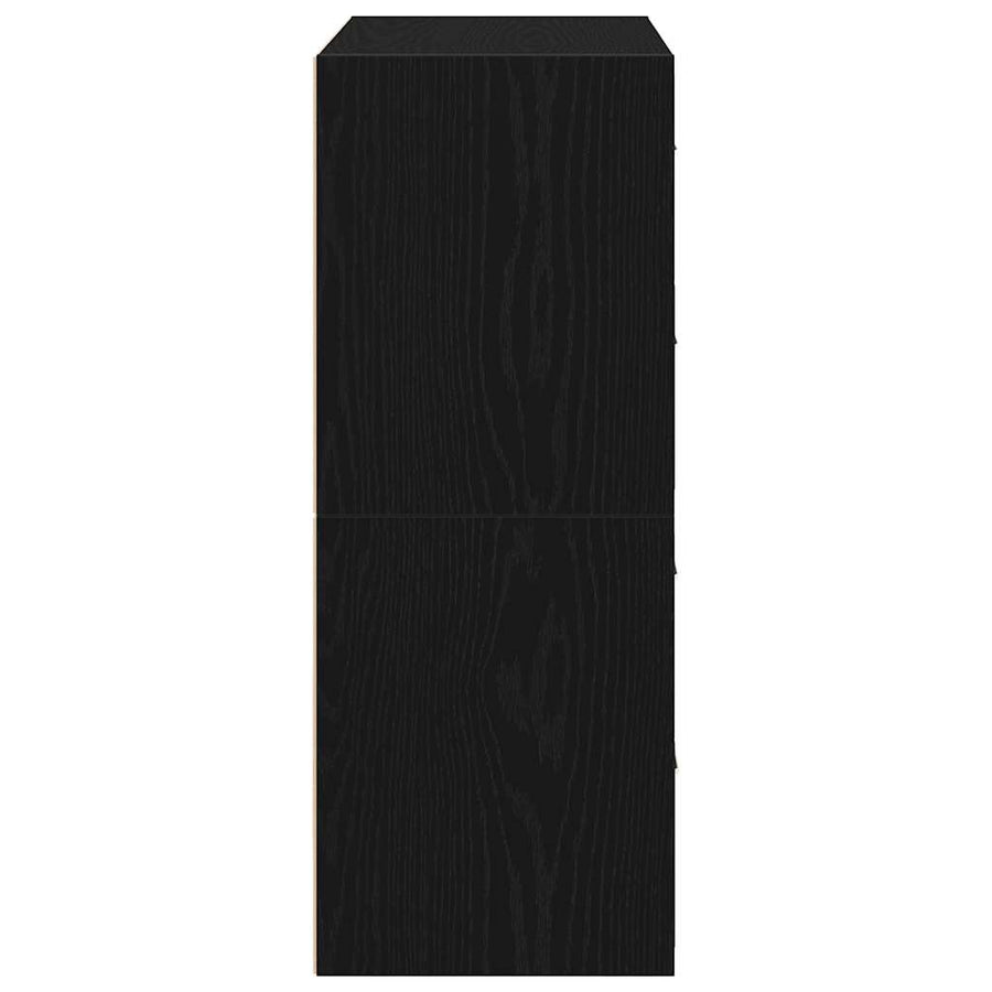 Kasten met 2 lades 2 st 60x31x40 cm bewerkt hout zwart eiken