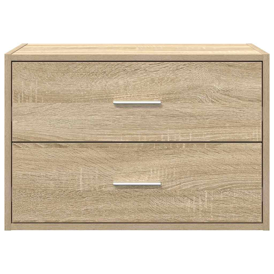 Kast met 2 lades 60x31x40 cm bewerkt hout sonoma eikenkleur