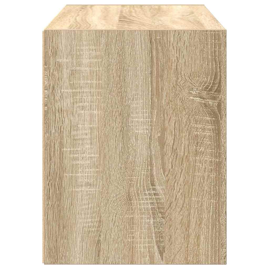 Kast met 2 lades 60x31x40 cm bewerkt hout sonoma eikenkleur