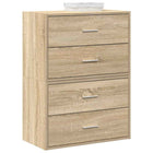 Ladekast 60x31x40 cm bewerkt hout sonoma eiken 2 stuks