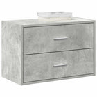 Kast 2 lades 60x31x40 cm bewerkt hout betongrijs