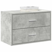 Kast 2 lades 60x31x40 cm bewerkt hout betongrijs