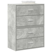 Kasten 2 lades 60x31x40 cm bewerkt hout betongrijs