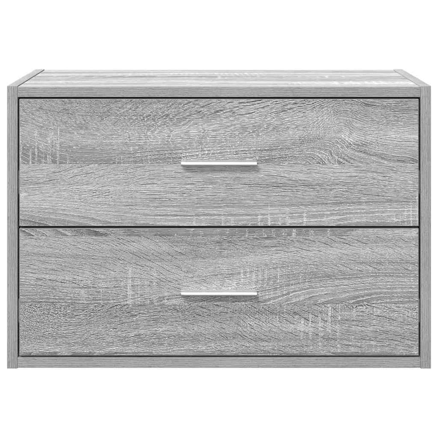 Kast met 2 lades 60x31x40 cm bewerkt hout grijs sonoma eiken
