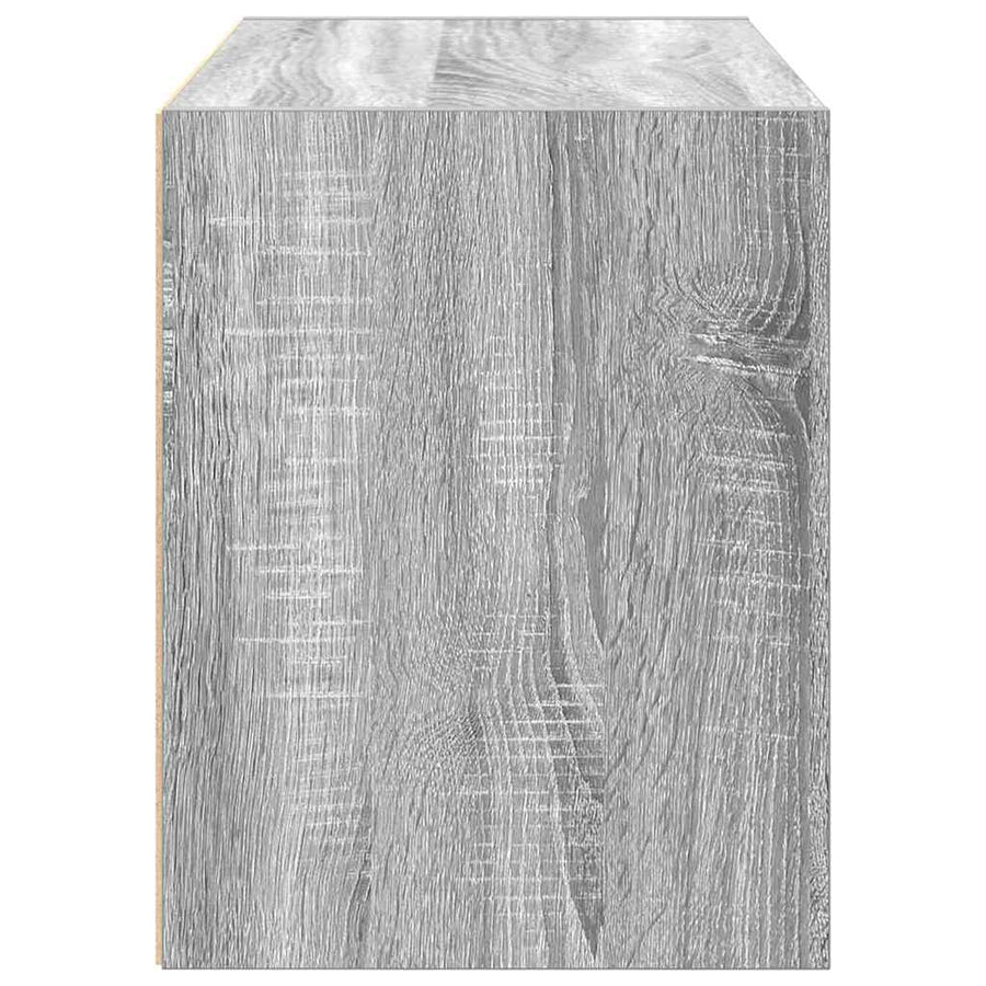 Kast met 2 lades 60x31x40 cm bewerkt hout grijs sonoma eiken