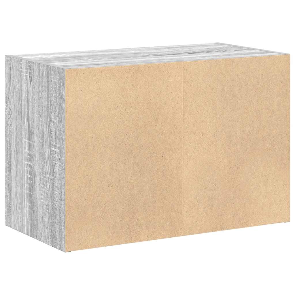 Kast met 2 lades 60x31x40 cm bewerkt hout grijs sonoma eiken