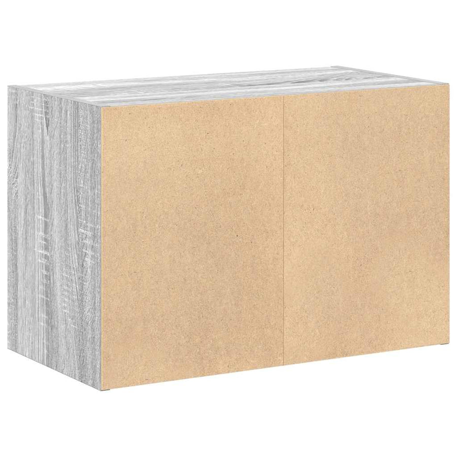 Kast met 2 lades 60x31x40 cm bewerkt hout grijs sonoma eiken