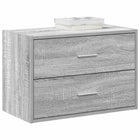Ladekast 60x31x40 cm bewerkt hout grijs sonoma eiken