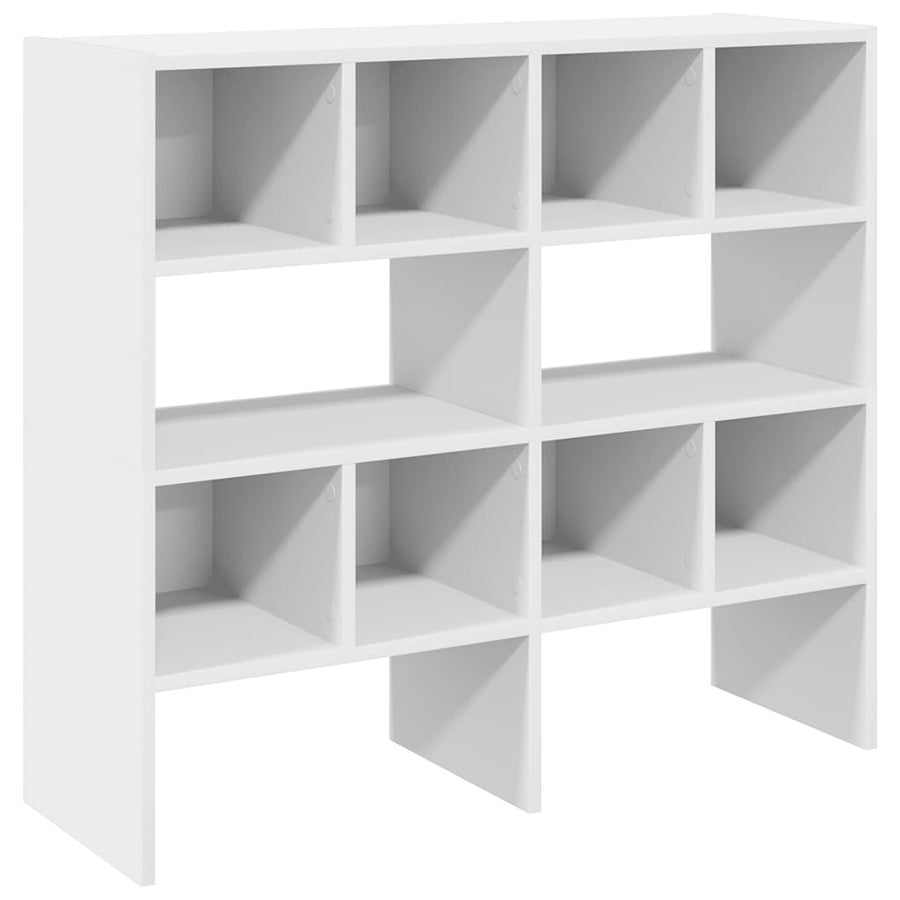 Schoenenrekken 2 st stapelbaar 89,5x30x40 cm wit