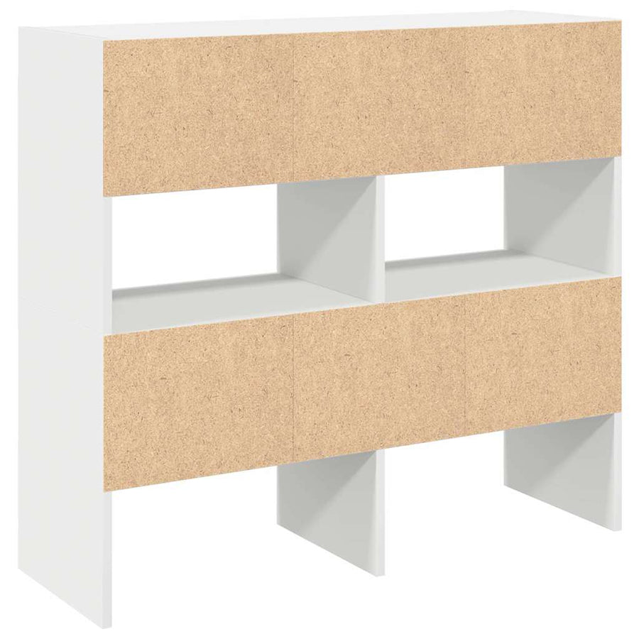 Schoenenrekken 2 st stapelbaar 89,5x30x40 cm wit