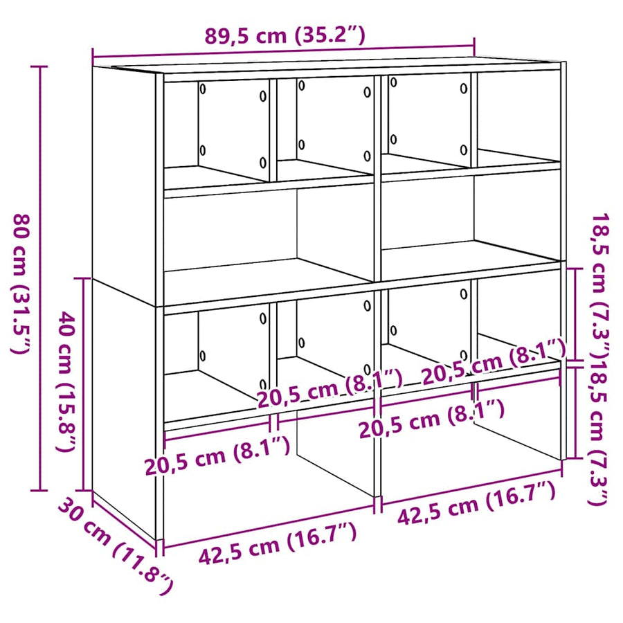 Schoenenrekken 2 st stapelbaar 89,5x30x40 cm wit