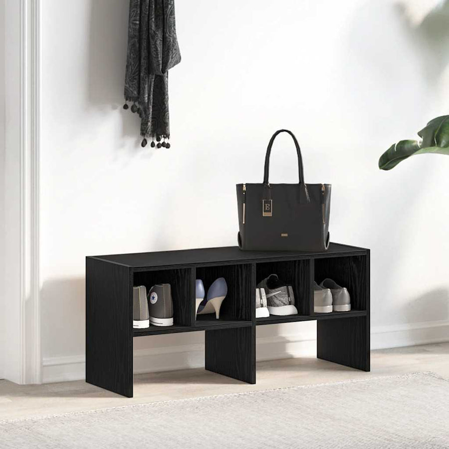 Schoenenrek stapelbaar 89,5x30x40 cm bruin eikenkleur