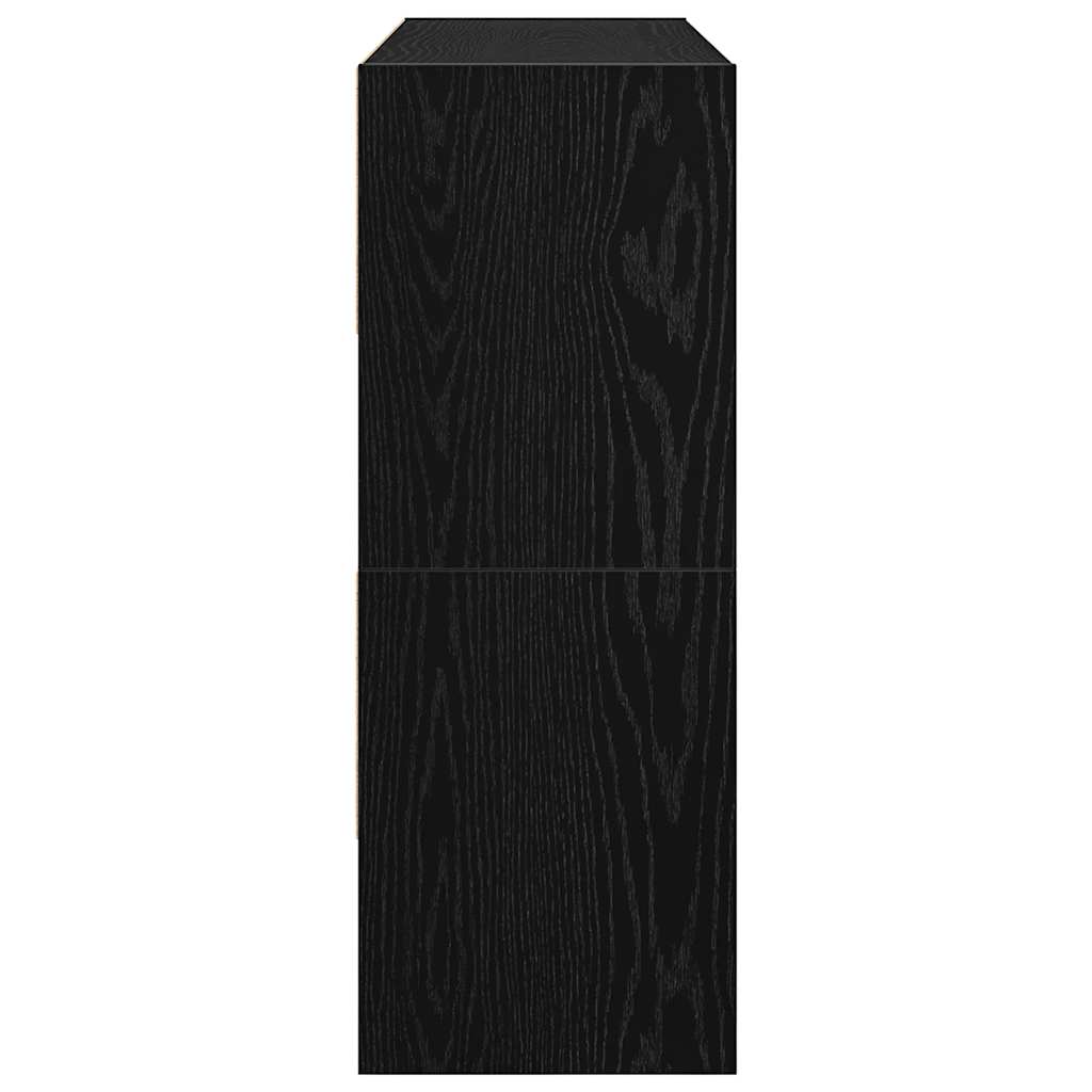 Schoenenrekken 2 st stapelbaar 89,5x30x40 cm bruin eikenkleur