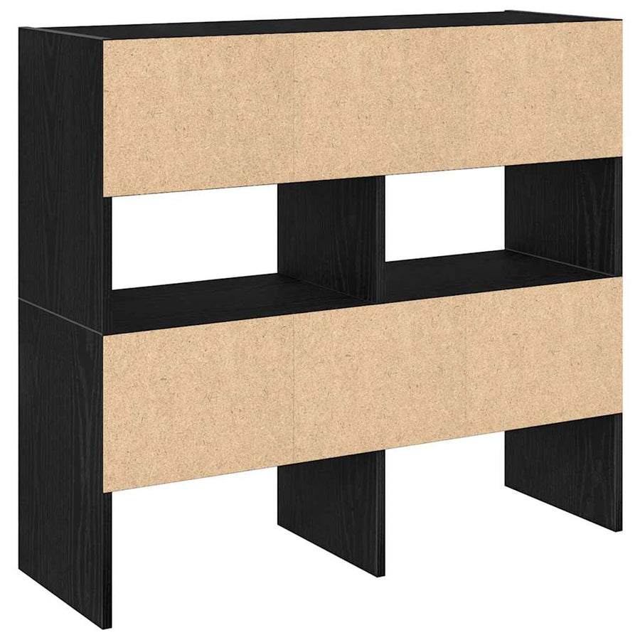 Schoenenrekken 2 st stapelbaar 89,5x30x40 cm bruin eikenkleur