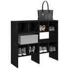 Shoe rack 2 pcs stackable 89.5x30x40 cm black oak-coloured