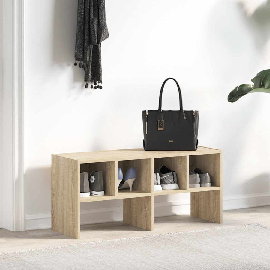 Schoenenrek stapelbaar 89,5x30x40 cm sonoma eikenkleurig