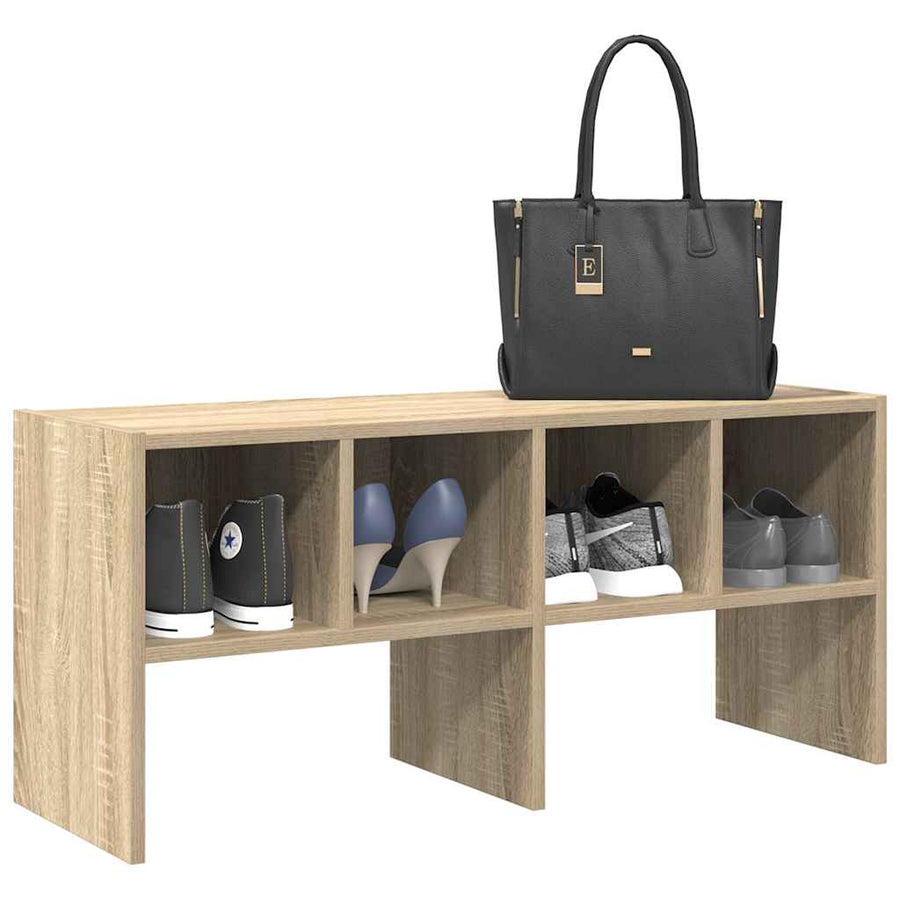 Schoenenrek stapelbaar 89,5x30x40 cm sonoma eikenkleurig