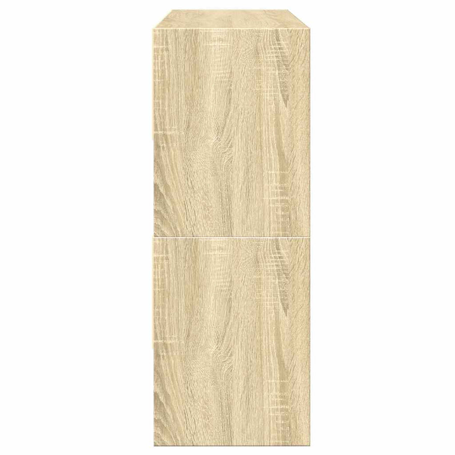 Schoenenrekken 2 st stapelbaar 89,5x30x40 cm sonoma eikenkleur