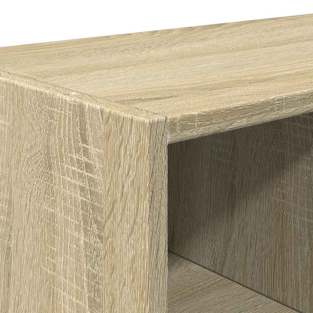 Schoenenrekken 2 st stapelbaar 89,5x30x40 cm sonoma eikenkleur