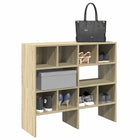 Schoenenrek 2 st stapelbaar 89,5x30x40 cm sonoma eiken
