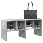 Stackable shoe rack 89.5x30x40 cm concrete gray