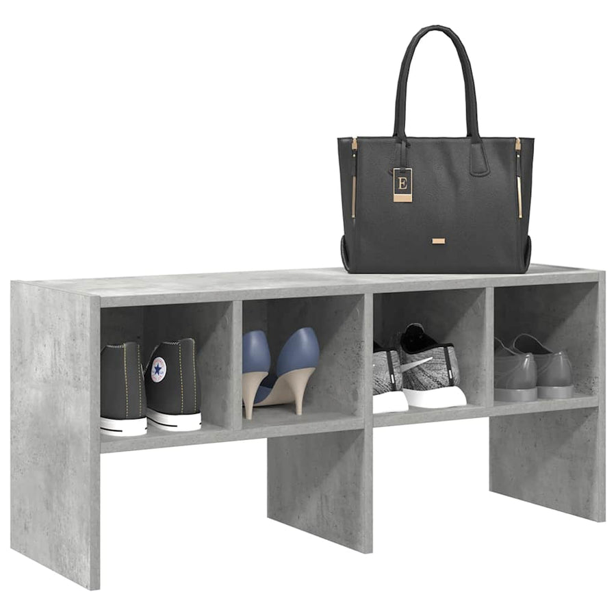 Schoenenrek stapelbaar 89,5x30x40 cm betongrijs
