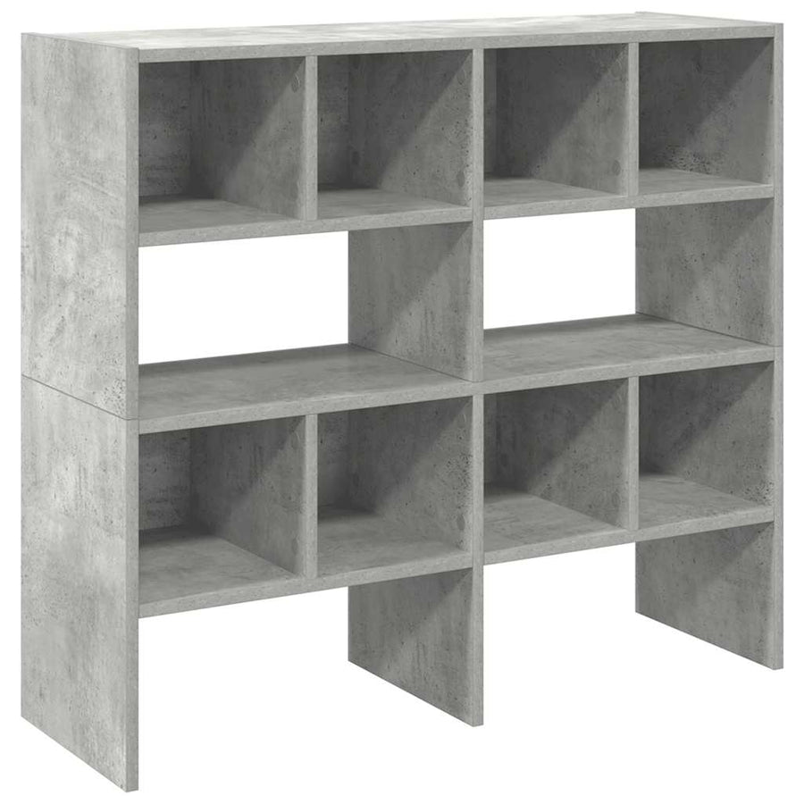 Schoenenrekken 2 st stapelbaar 89,5x30x40 cm betongrijs