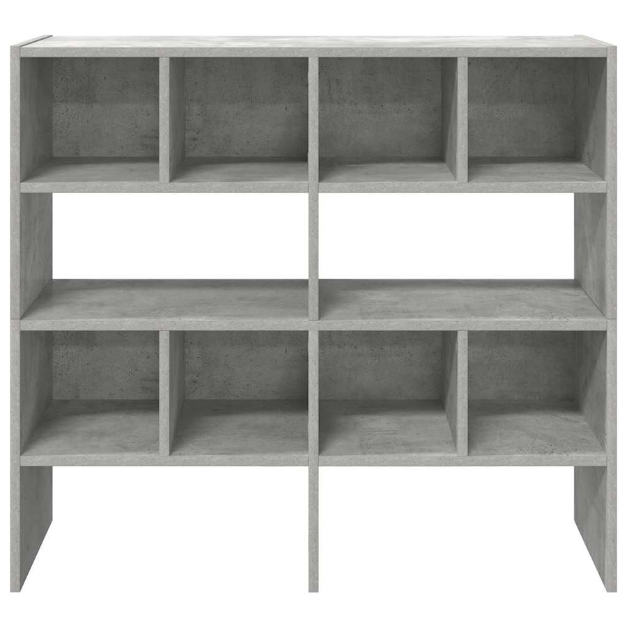 Schoenenrekken 2 st stapelbaar 89,5x30x40 cm betongrijs