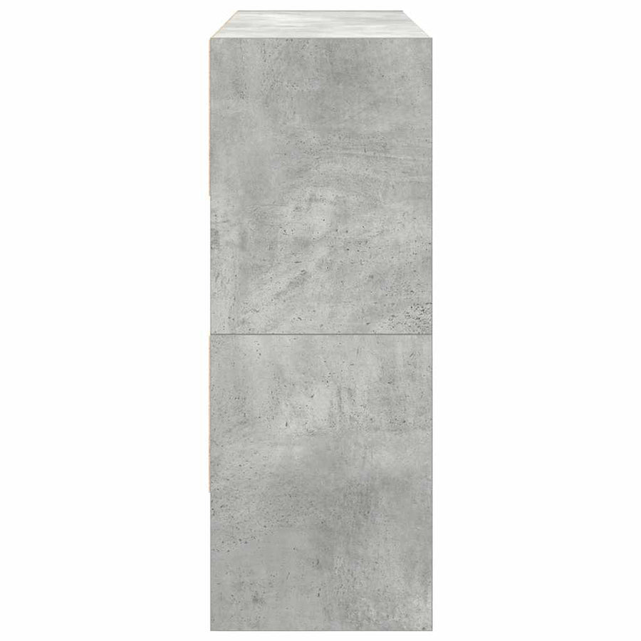 Schoenenrekken 2 st stapelbaar 89,5x30x40 cm betongrijs
