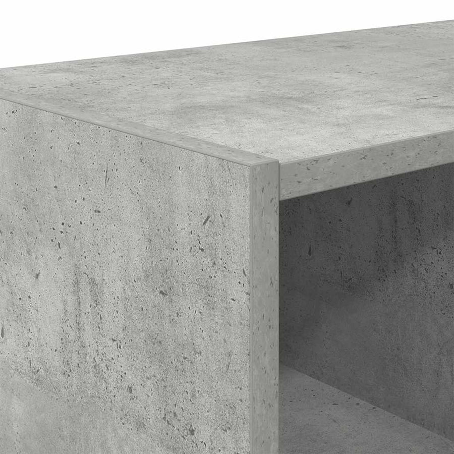 Schoenenrekken 2 st stapelbaar 89,5x30x40 cm betongrijs