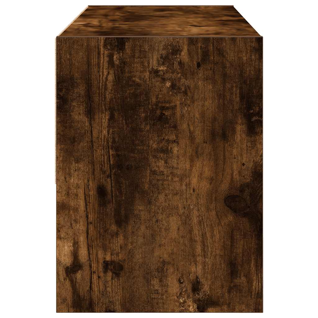 Schoenenrek stapelbaar 89,5x30x40 cm gerookt eikenkleurig