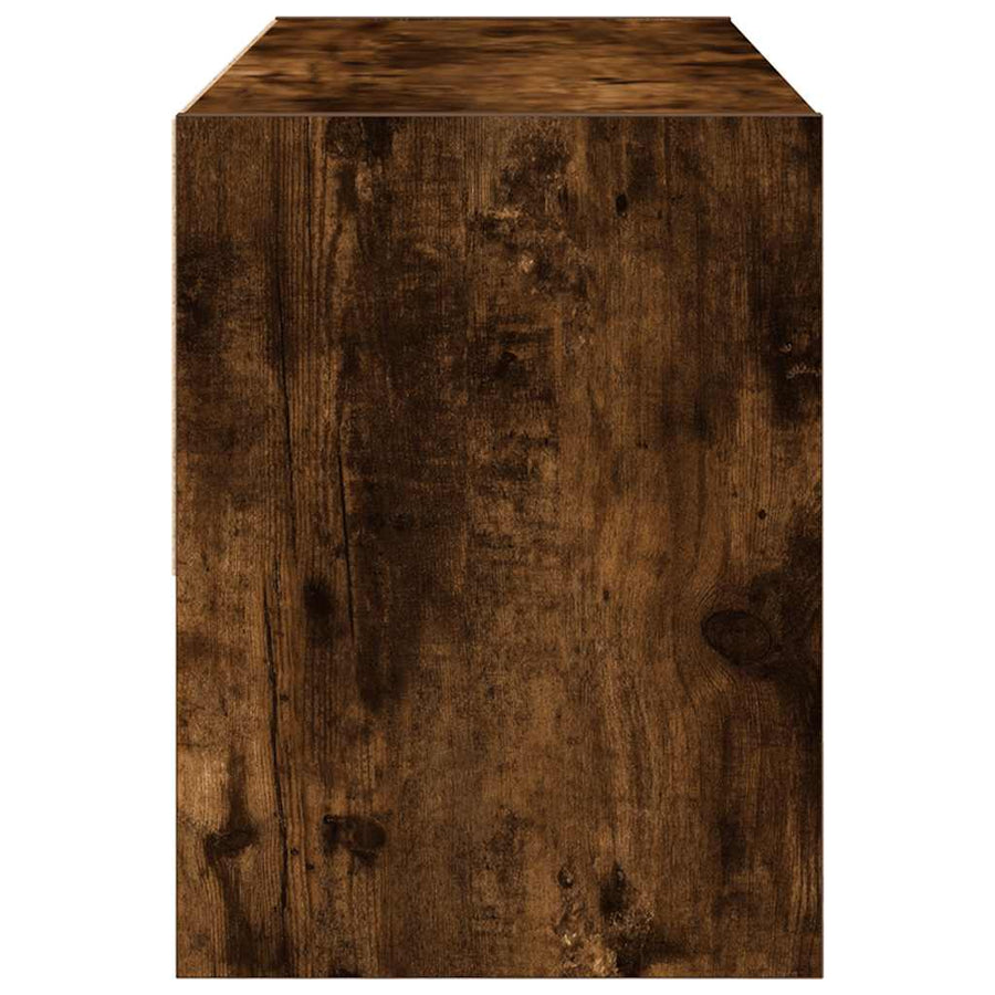 Schoenenrek stapelbaar 89,5x30x40 cm gerookt eikenkleurig