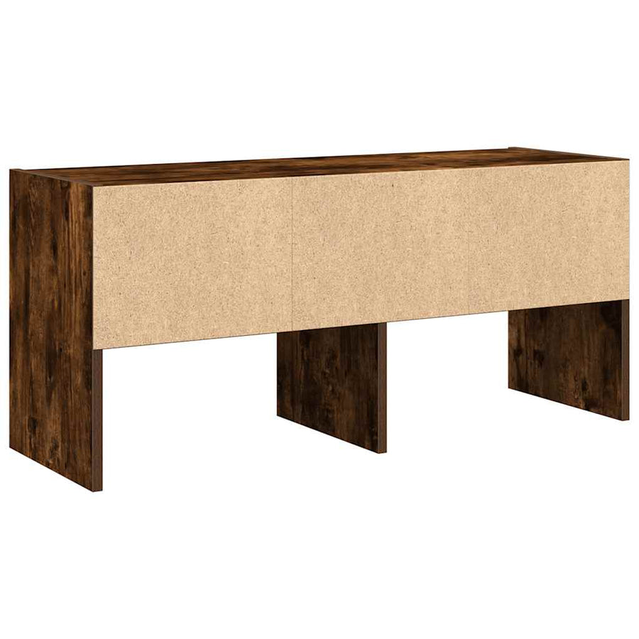 Schoenenrek stapelbaar 89,5x30x40 cm gerookt eikenkleurig