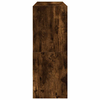 Schoenenrekken 2 st stapelbaar 89,5x30x40 cm gerookt eikenkleur