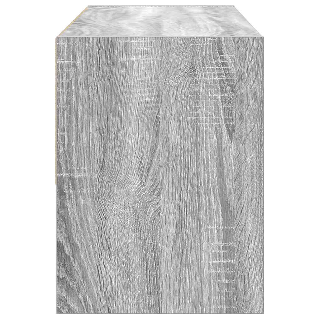 Schoenenrek stapelbaar 89,5x30x40 cm grijs sonoma eikenkleurig