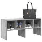 Schoenenrek stapelbaar 89,5x30x40 cm grijs sonoma eiken