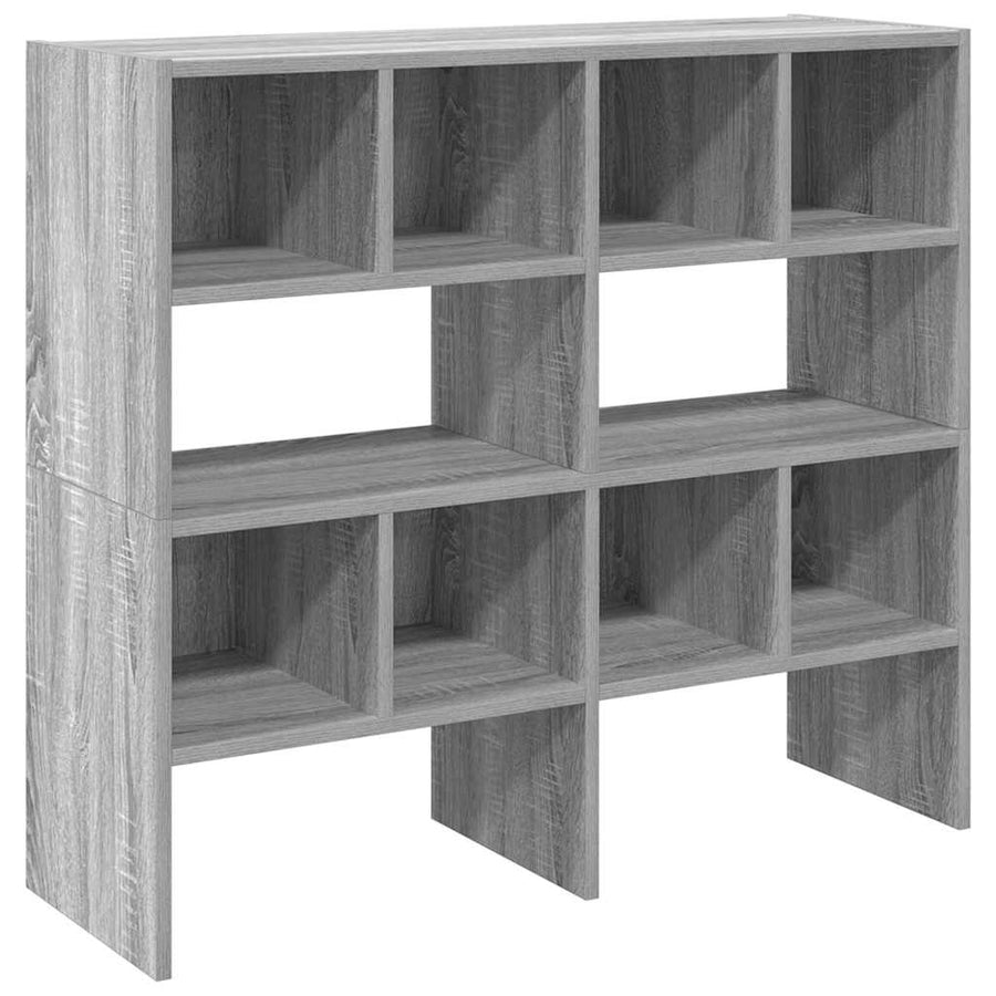 Schoenenrekken 2 st stapelbaar 89,5x30x40 cm grijs sonoma eiken