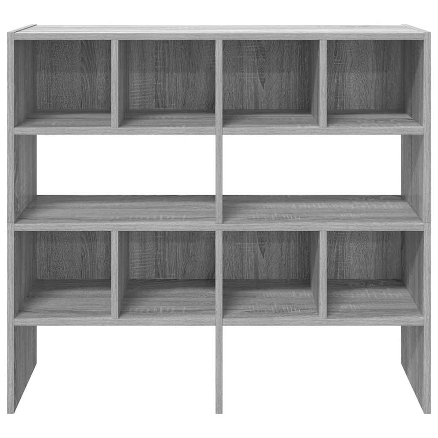 Schoenenrekken 2 st stapelbaar 89,5x30x40 cm grijs sonoma eiken