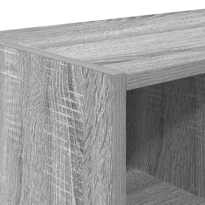 Schoenenrekken 2 st stapelbaar 89,5x30x40 cm grijs sonoma eiken