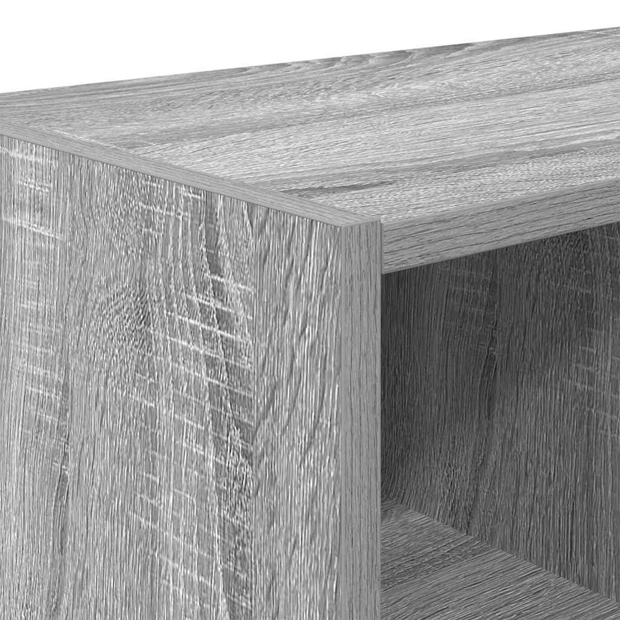 Schoenenrekken 2 st stapelbaar 89,5x30x40 cm grijs sonoma eiken