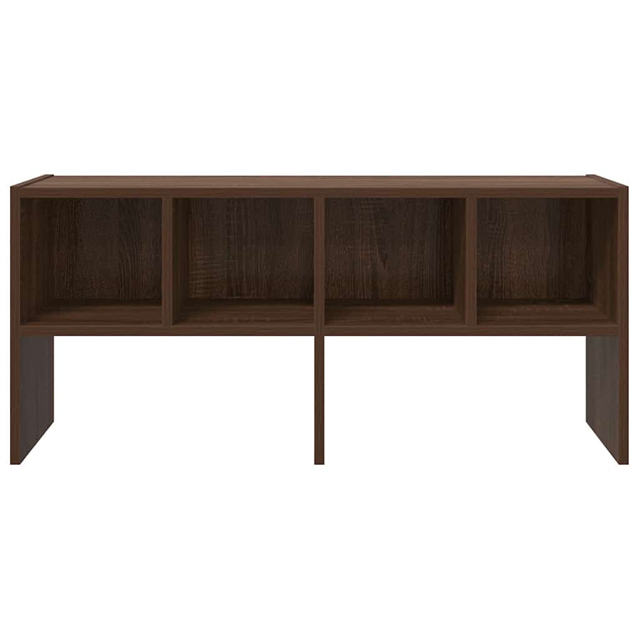 Schoenenrek stapelbaar 89,5x30x40 cm bruin eikenkleur
