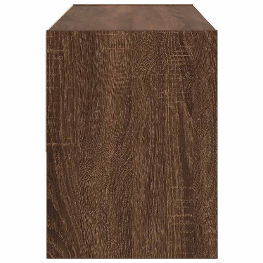 Schoenenrek stapelbaar 89,5x30x40 cm bruin eikenkleur
