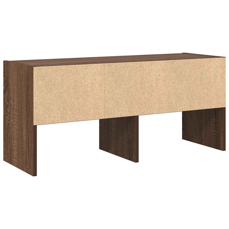 Schoenenrek stapelbaar 89,5x30x40 cm bruin eikenkleur